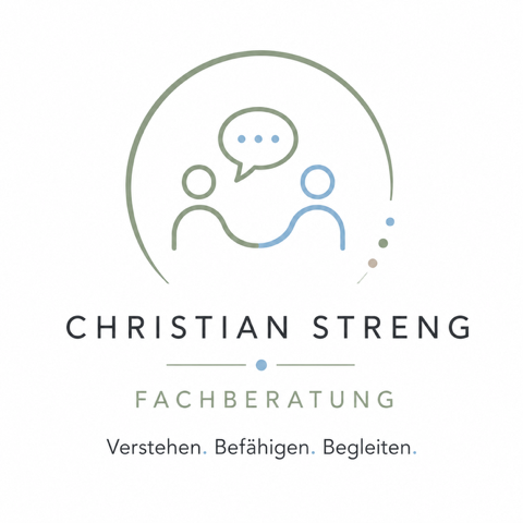 Logo Ch. Streng Fachberatung mit dem Claim «Verstehen. Befähigen. Begleiten.»